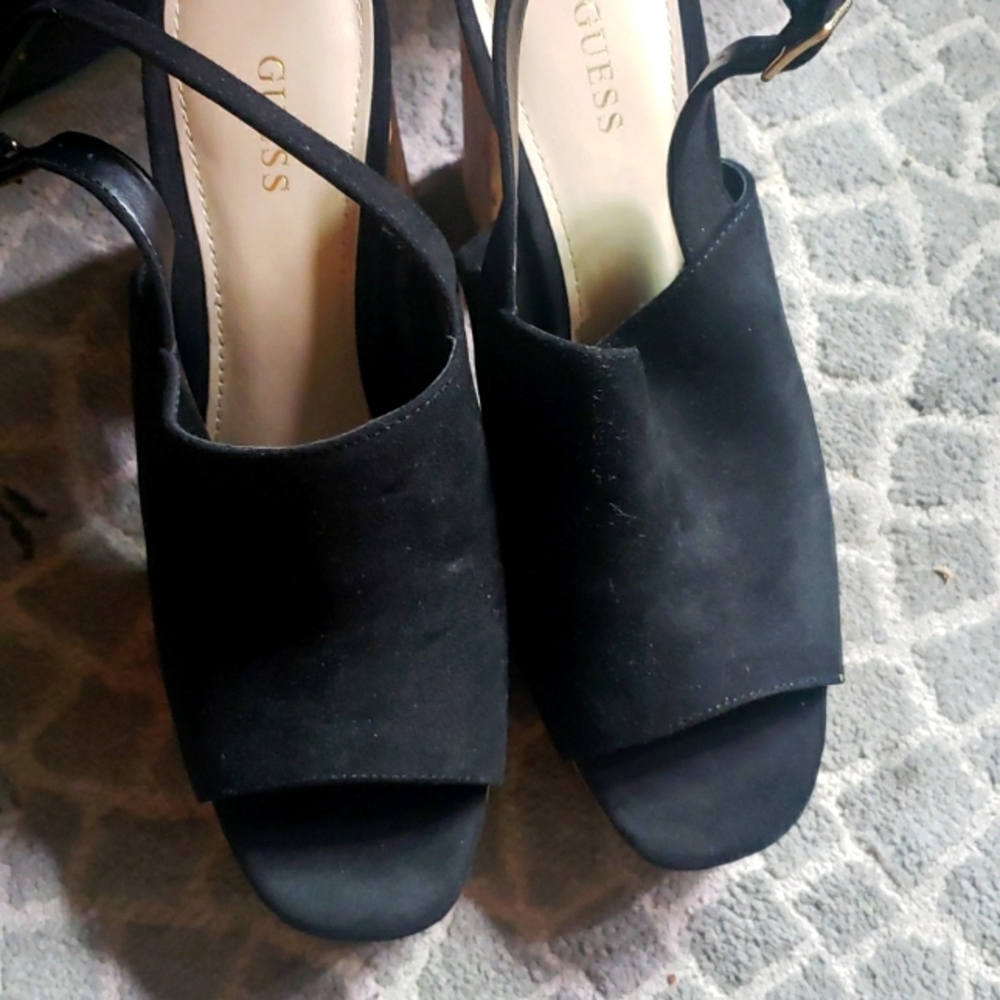 Guess Wedge Ankle Buckling Sandals